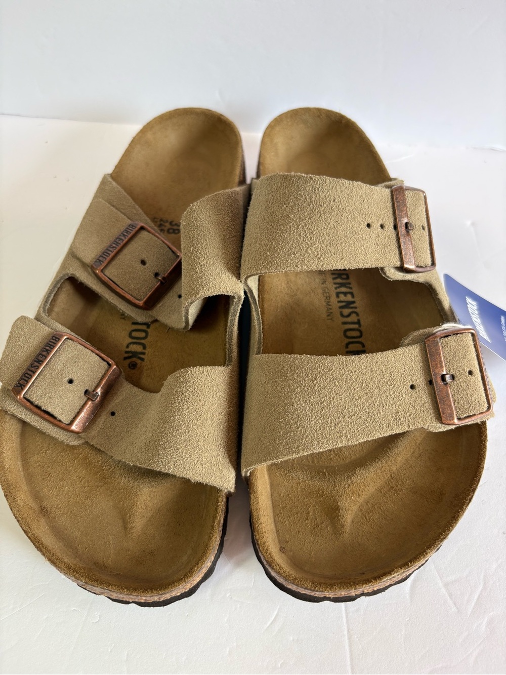 NWT Birkenstock Arizona Suede Leather Sandals Size 38 - Picture 4 of 13